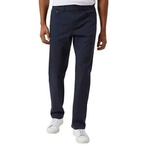 Izod Men's Stretch 5 Pocket Regular Fit‎ Knit Denim Pants, Blue, Size 32X32 New
